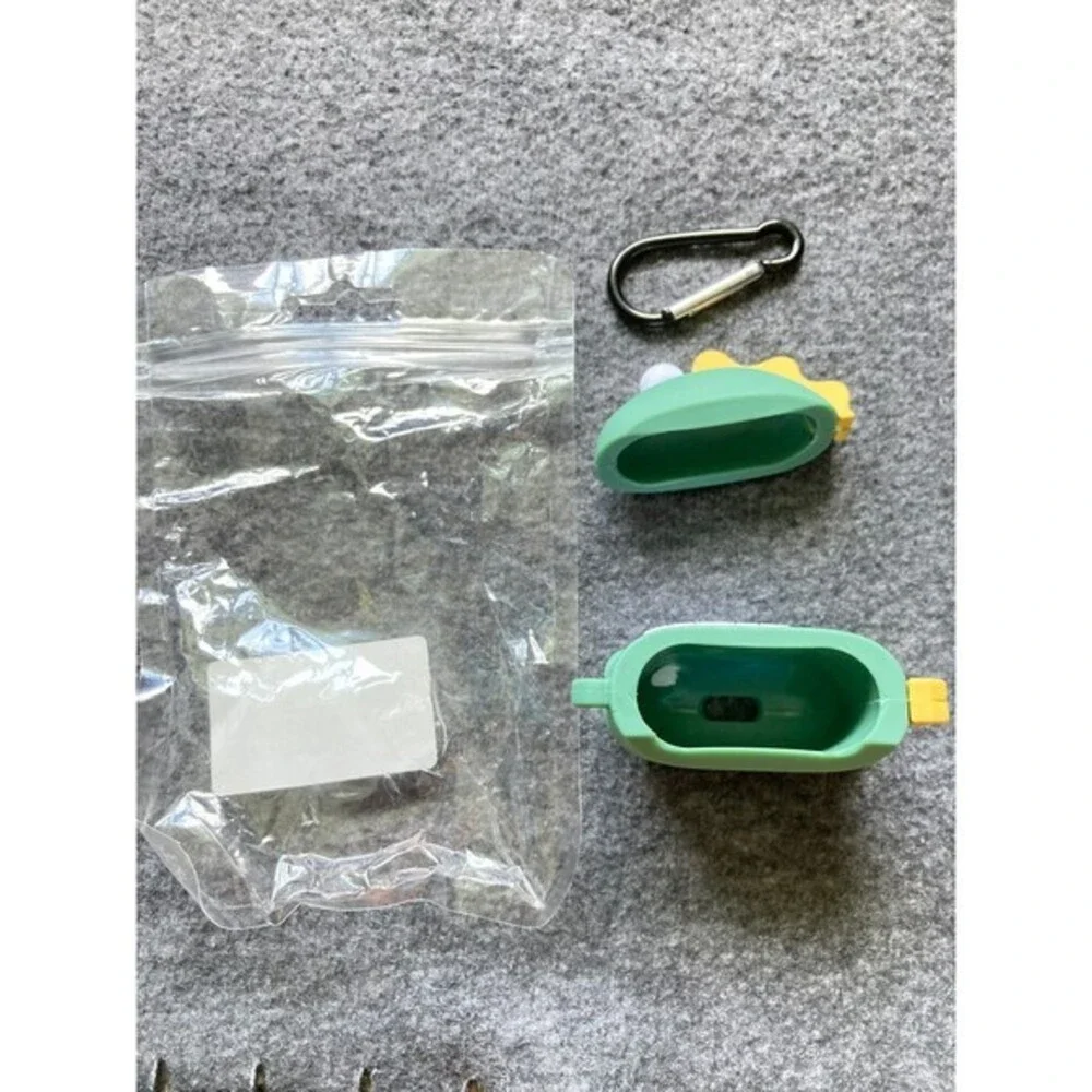 Green Silicone Case for AirPods 1 2 Bluetooth‎ Headset Charging dinosaur new
